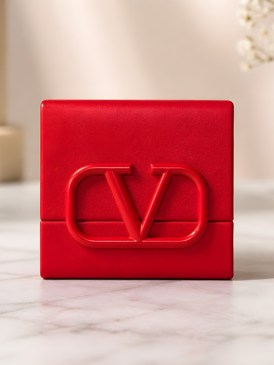 Valentino Accessories - Valentino Red Embossed Logo Compact Case